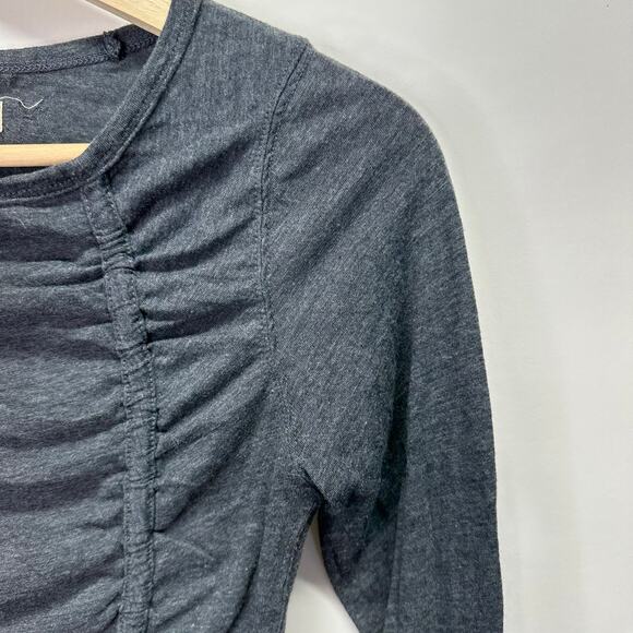 We The Free Gray Long Sleeve Stella Ruching Bodice Too Womens Small Free People - Picture 3 of 11